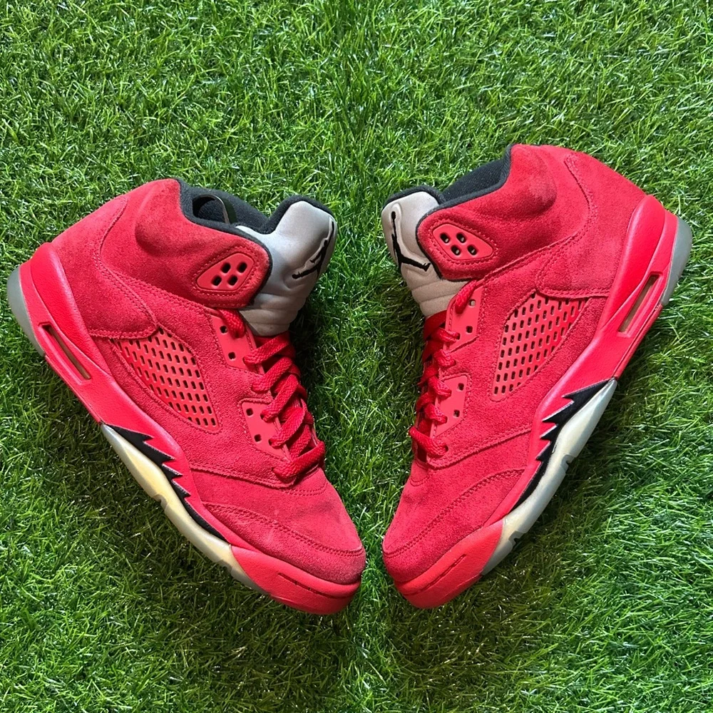 Air Jordan 5 Red Suede Size 7Y • No Box